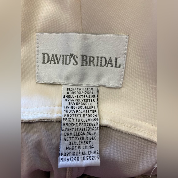 David’s Bridal champagne and ivory cocktail dress, size 4 - Picture 2 of 3